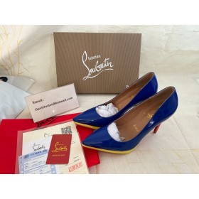 Christian Louboutin Pigalle Bombas de Platão 120mm de Couro de Patente Multicolor