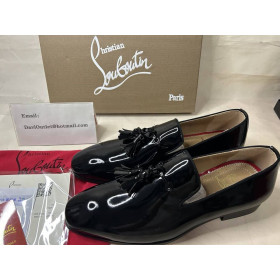 Christian Louboutin Dente-De-Leão Tasse Preto De Couro Envernizado