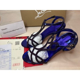 Christian Louboutin Duplo L Sandália de 100 mm Elektra/lin Elektra Camurça Pelica