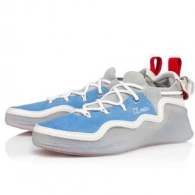 Christian Louboutin Baixo-superior Arpoador Luz Azul grego/sasso Sapatilha de Couro Camurça