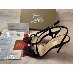 Christian Louboutin Sandália Rosalie 100 mm de Couro Preto