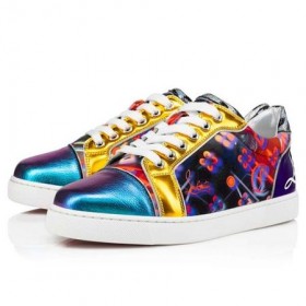 Christian Louboutin Sapatilha Divertida Vieira Versão Multi Bezerro