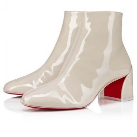 Christian Louboutin Spikita Espólio Turela 55 mm Craie/lin Craie Patente Sapatos