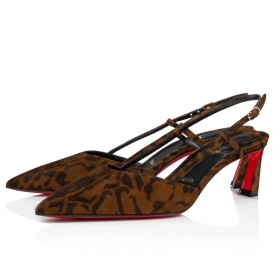 Christian Louboutin Condoroline 55 Mm Sling Back Pumps Calf Leather Multicolor