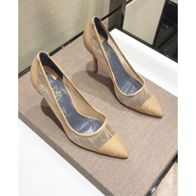 Christian Louboutin Follies 100mm Pumps Florale Lace Nude