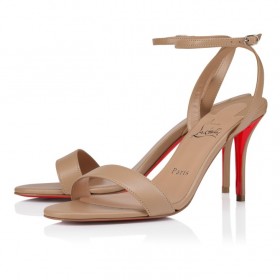 Christian Louboutin Miss Z Sandal 80 Mm Strappy Sandals Lamb Nappa Leather Blush