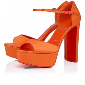 Christian Louboutin Sandaloo 130 Mm Strappy Sandals Crepe Satin Magma