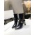 Jimmy Choo Ankle Boot 92mm Dedo Apontado Rebite Decoração Preto