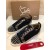 Christian Louboutin Louis Junior Pico de Baixa de Mulheres maiores de Tênis de Couro e Veau de Veludo Preto