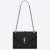 Saint Laurent Meio De Envelope Saco Noir Couro Grained
