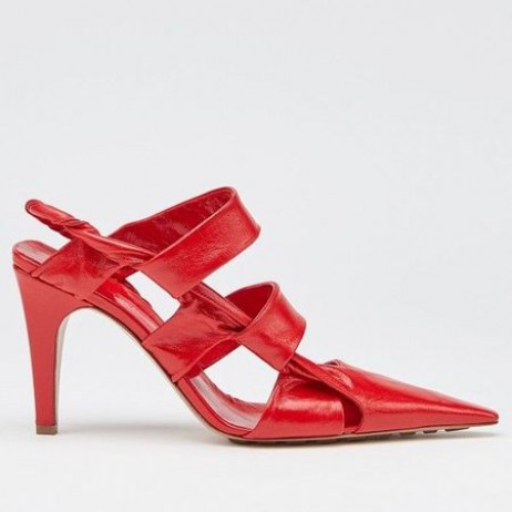 Bottega Veneta BV Pont Slingback Szandál Piros Báránybőr Bottega Veneta Cipő
