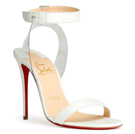 Christian Louboutin Jonatina 100 PVC Pvc Bőr Fehér CL Cipő