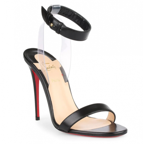Christian Louboutin Jonatina Szandál 100 Nappa Bőr Fekete Egész CL Cipő Bolt