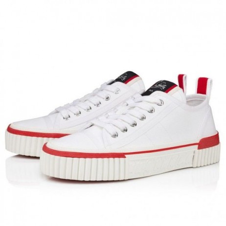 Christian Louboutin Pedro Junior Nő Cipők Canva Fehér Christian Louboutin Cipő