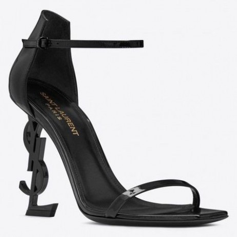 Saint Laurent Opyum 110mm Szandál Fekete Palent Bőr Saint Laurent Cipő