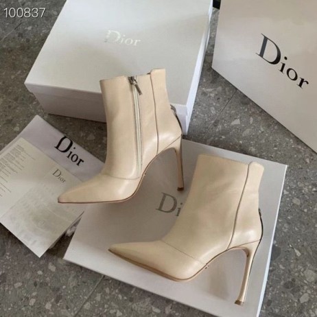 Dior D-Hírnév Boka Boot Bézs Borjúbőr 80mm