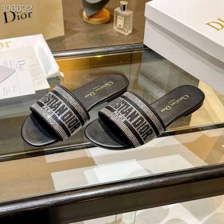 Dior Dway Dia Hímzett Fém Szál, Strass Fekete