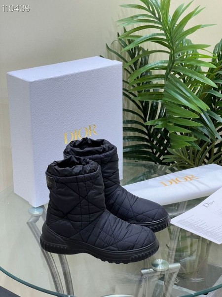 Dior Frost Félcipő, Fekete, Steppelt Nejlon Shearling