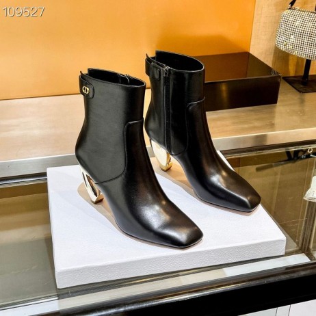 Dior Rhodes Sarok Boot 8cm Fekete Borjú Bőr