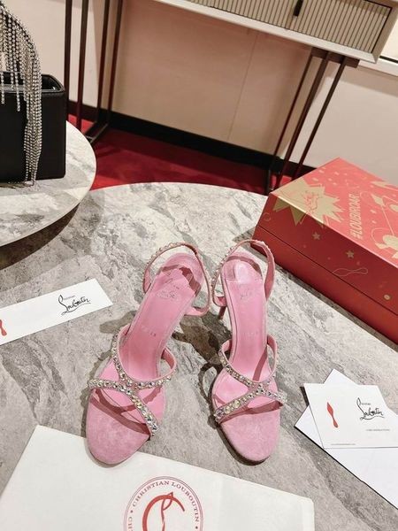 Christian Louboutin Emilie Strass Velúr Szandál CL Cipő