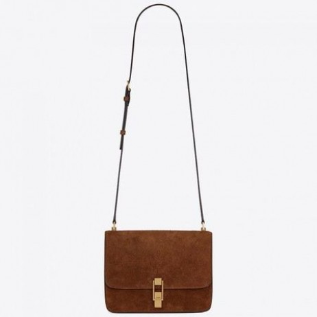 Saint Laurent Carre Táska Táska, Barna Velúr Bőr
