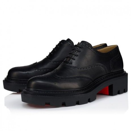 Christian Louboutin College Oxford, Viaszolt Borjú Bőr Fekete
