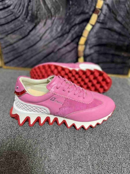 Christian Louboutin Loubishark Futók Borjú, valamint Velúr Bőr Rózsaszín