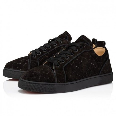 Christian Louboutin Louis Junior Cipők Fonott Borjú Bőr Fekete Christian Louboutin Cipő