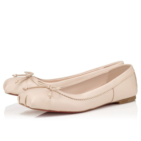 Christian Louboutin Mamadrague Szögletes Orr Balett Lapos Nappa Bőr Leche