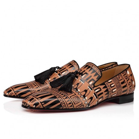 Christian Louboutin Officialito Léhűtő Borjú Bőr Barna Christian Louboutin Cipő