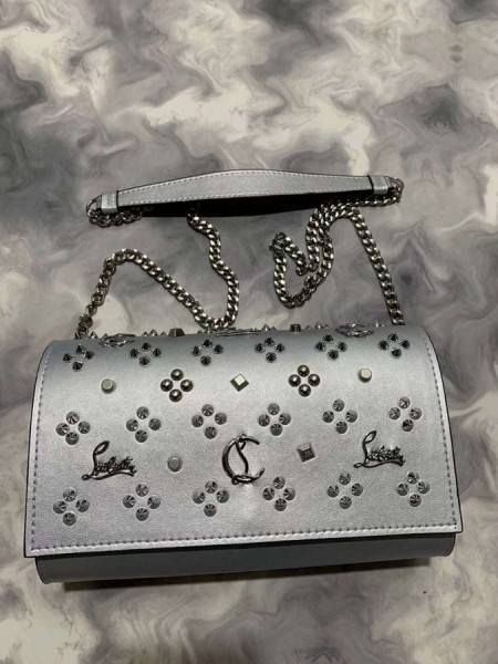 Christian Louboutin Paloma Tengelykapcsoló Fém, Bőr, valamint a Tüskék Ezüst Christian Louboutin Táskák