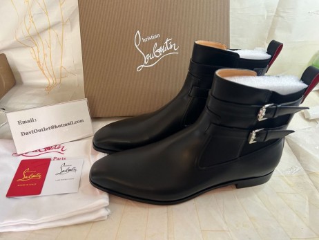 Christian Louboutin Sahni Lovas Csizma Borjú Bőr Fekete Christian Louboutin Cipő