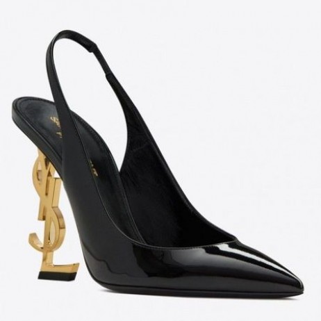 Saint Laurent Opyum Slingback Szivattyúk 110mm Arany tónusú Sarok Saint Laurent Cipő