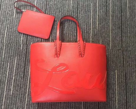 Christian Louboutin Cabata Táska Logó Motívum Borjú Bőr, Piros