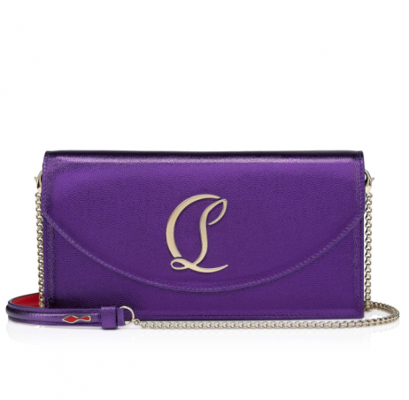 Christian Louboutin Loubi54 CL Monogram Kuplung Lila Christian Louboutin Táskák