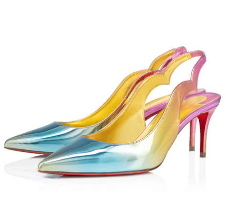 Christian Louboutin Dögös Csaj Parittya Szivattyúk 70 mm Specchio Bőr Multicolor