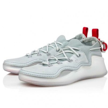 Christian Louboutin Arpoador Fehér/Szürke Ecume Veau Velúr Cipő