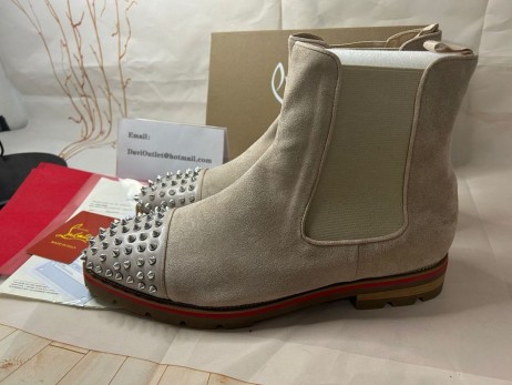 Christian Louboutin Boot Dinnye Tüskék Sasso/ezüst Borjú