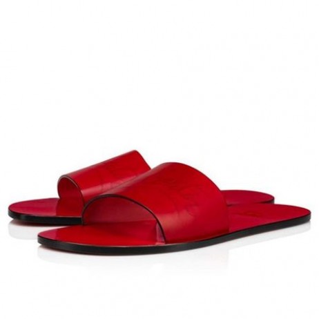 Christian Louboutin Coolraoul Piros Loubi Borjú Szandál