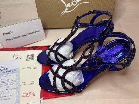 Christian Louboutin Dupla L Szandál 100 mm Elektra/lin Elektra Velúr Bőr
