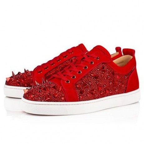 Christian Louboutin Alacsony-top Louis Junior PI Verzió Loubi Strass Cipő
