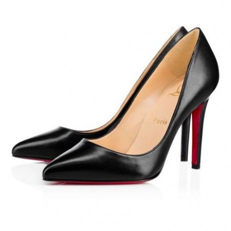 Christian Louboutin Szivattyúk Pigalle 100 mm-es, Fekete Bőr