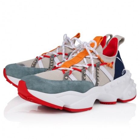Christian Louboutin Trailnrun Running Sneakers Calf Leather Fabric And Neoprene Rockie