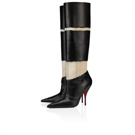 Christian Louboutin Xrismarteen 100 Mm Boots Lamb Nappa Leather Black
