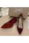 Christian Louboutin Anjalina Spike Szivattyúk Bordó Velúr