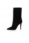 Christian Louboutin Astrilarge Zsákmány 100 Mm-Es Csizma Veau Velúr Fekete Christian Louboutin Cipő