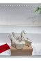 Christian Louboutin Cassia Csipke Alta Platform 160 mm Pántos Pumps Krepp Szatén Fehér