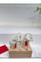 Christian Louboutin Cassia Csipke Alta Platform 160 mm Pántos Pumps Krepp Szatén Fehér