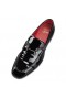 Christian Louboutin Chambelimoc Este Strass Naplopók Szabadalmi Borjú Bőr Fekete Christian Louboutin Cipő