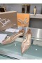 Christian Louboutin Degrastrass Lakások Ezüst PVC de Strass Világos Barack